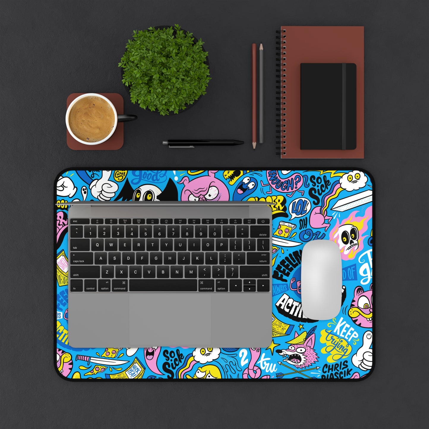 Doodled Pattern Desk Mat - Chris Piascik