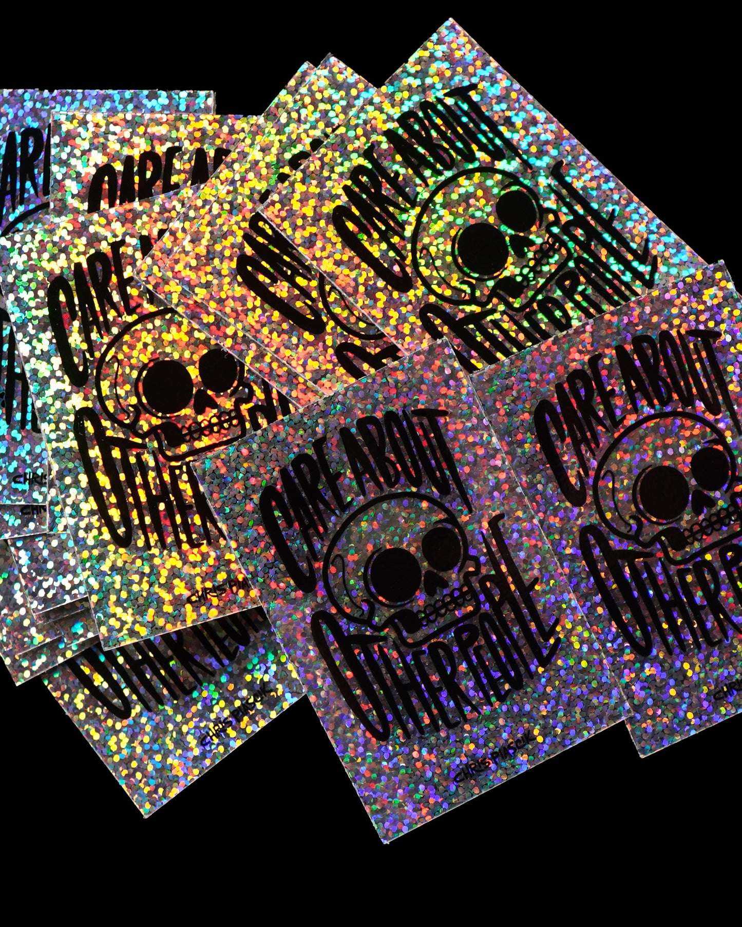 'Care About Other People' - Glitter Sticker Chris Piascik