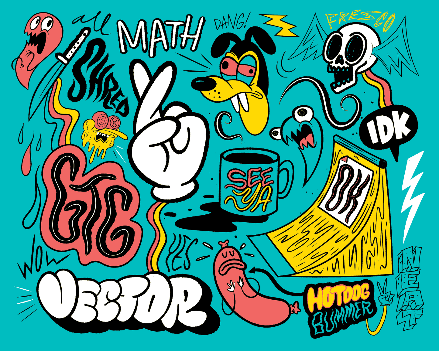 Gritty Vector Brush Presets for Adobe Fresco by Chris Piascik