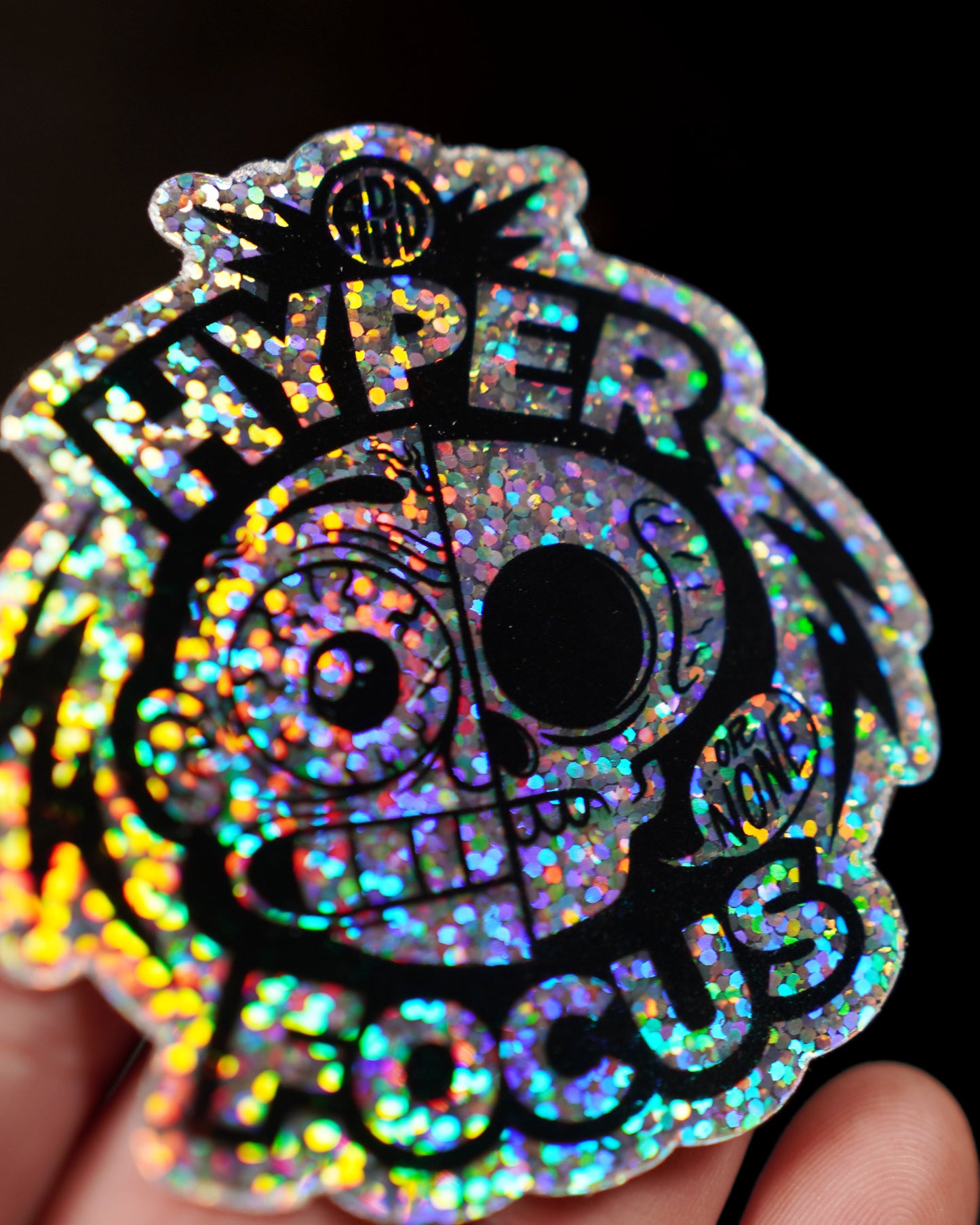 Hyper Focus Sticker Glitter