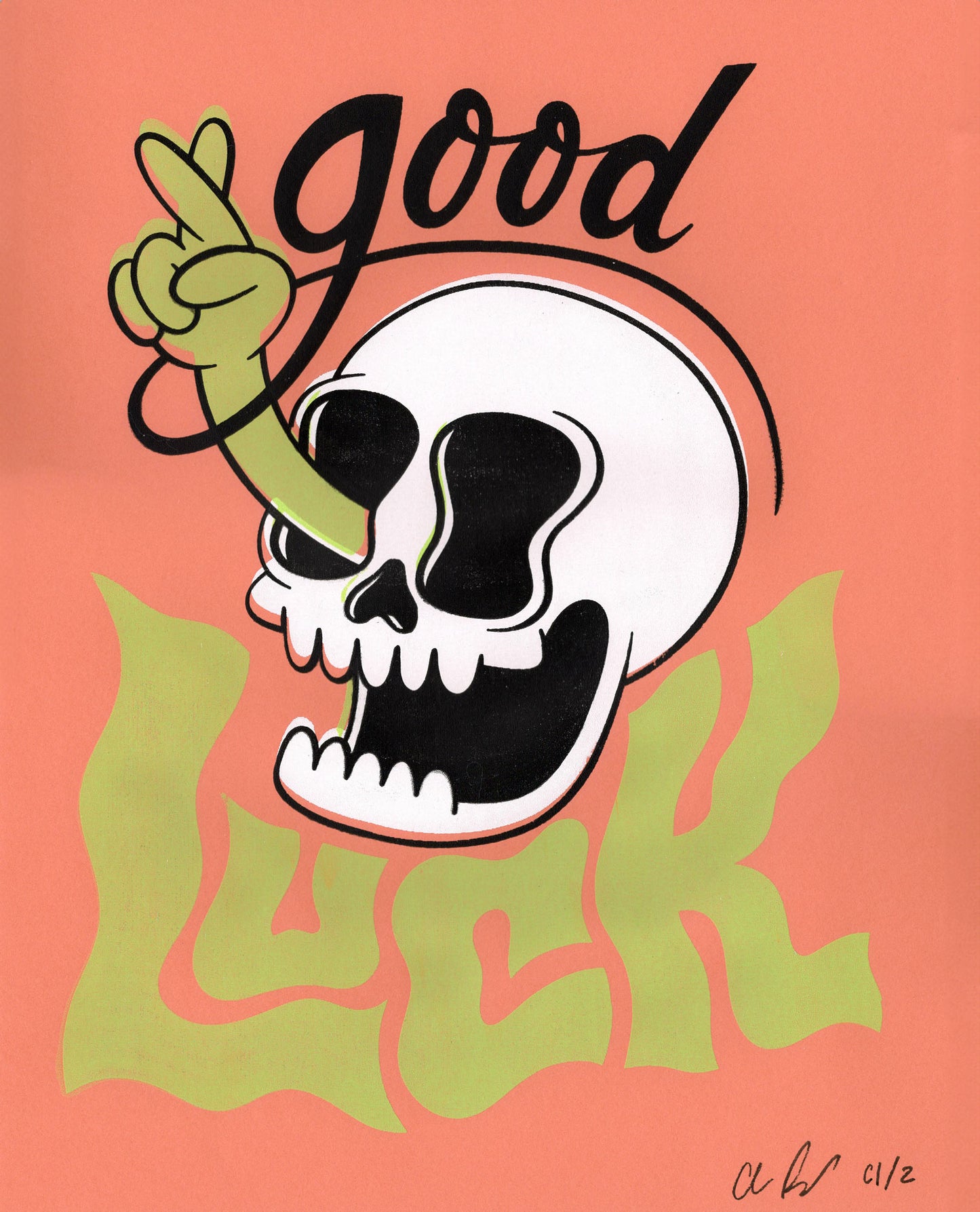 Good Luck silkscreen print