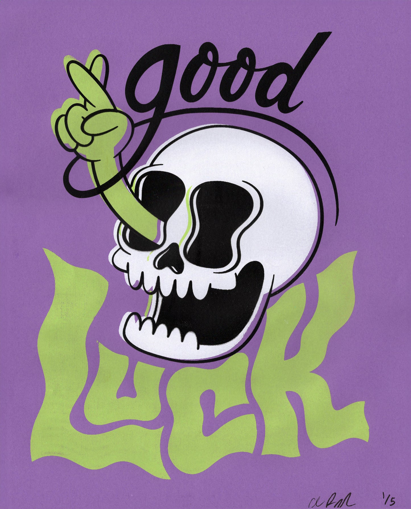Good Luck silkscreen print