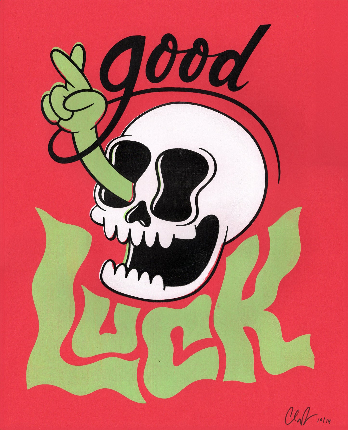Good Luck silkscreen print