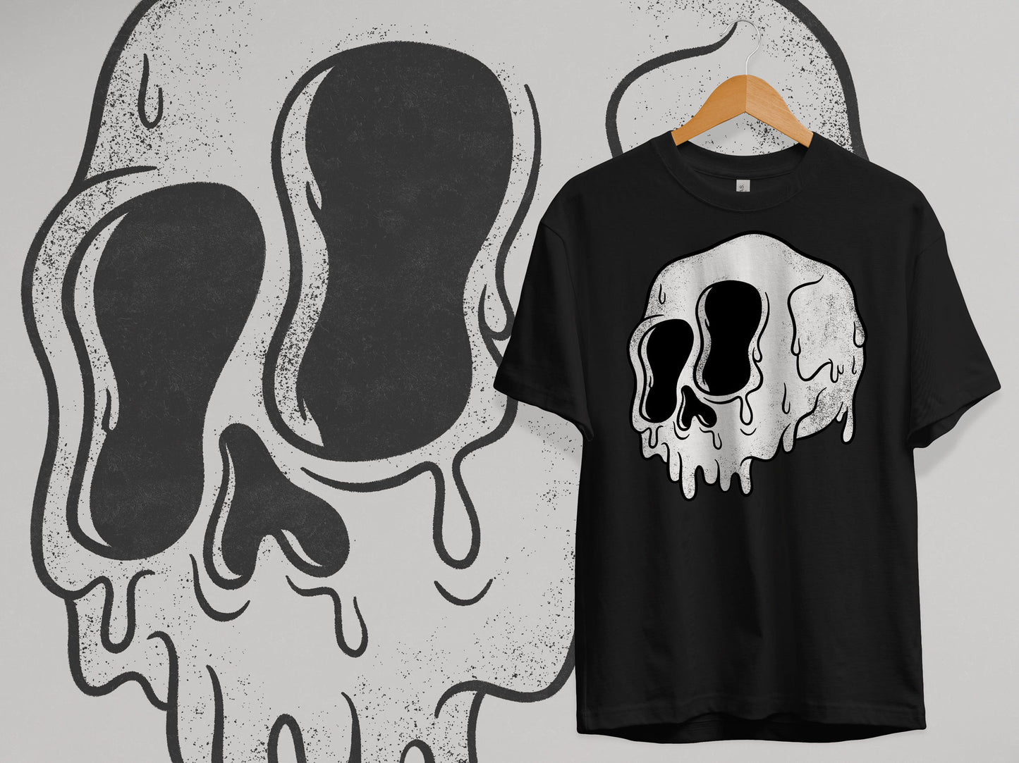 Drippy Skull (Big Front) T-Shirt
